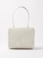 Bottega Veneta - Patti Intrecciato-leather Top-handle Bag - Womens - White