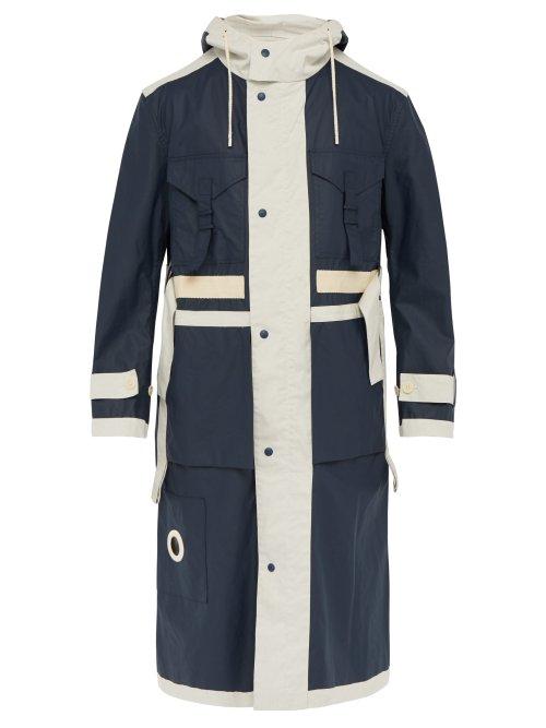 Matchesfashion.com Craig Green - Reversible Cotton Twill And Rubber Parka Jacket - Mens - Navy