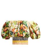 Matchesfashion.com Prada - Floral Print Cotton Poplin Crop Top - Womens - Yellow Multi