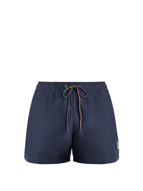 Matchesfashion.com Paul Smith - Zebra Appliqu Swim Shorts - Mens - Navy