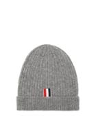 Matchesfashion.com Thom Browne - Four-bar Wool Beanie Hat - Mens - Light Grey