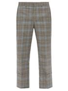 Matchesfashion.com Wooyoungmi - Checked Wool Trousers - Mens - Grey Multi