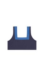Matchesfashion.com Casa Raki - Marina Square-neck Back-ties Bikini Top - Womens - Navy
