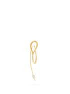 Matchesfashion.com Charlotte Chesnais - Needle Hook Gold Vermeil Single Earring - Womens - Gold