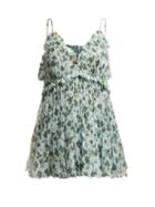 Matchesfashion.com Lee Mathews - Nina Floral Print Silk Cami Top - Womens - Green Multi