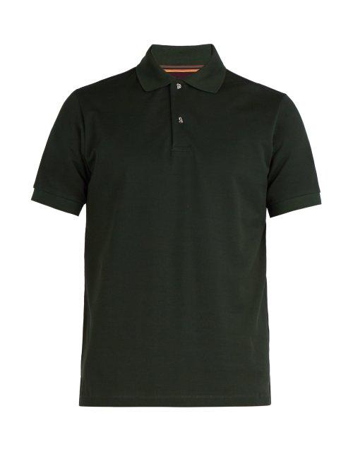 Matchesfashion.com Paul Smith - Charm Button Cotton Piqu Polo Shirt - Mens - Green