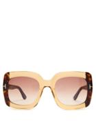 Matchesfashion.com Tom Ford Eyewear - Square Frame Sunglasses - Womens - Beige