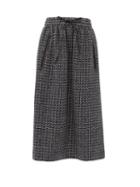 Matchesfashion.com Gucci - G-jacquard Leather-trim Tweed Midi Skirt - Womens - Blue Ivory