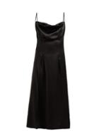 Matchesfashion.com Versace - Cowl Neck Silk Satin Slip Dress - Womens - Black