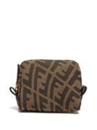 Ladies Accessories Fendi - Vertigo Ff-jacquard Canvas Make-up Bag - Womens - Brown Multi