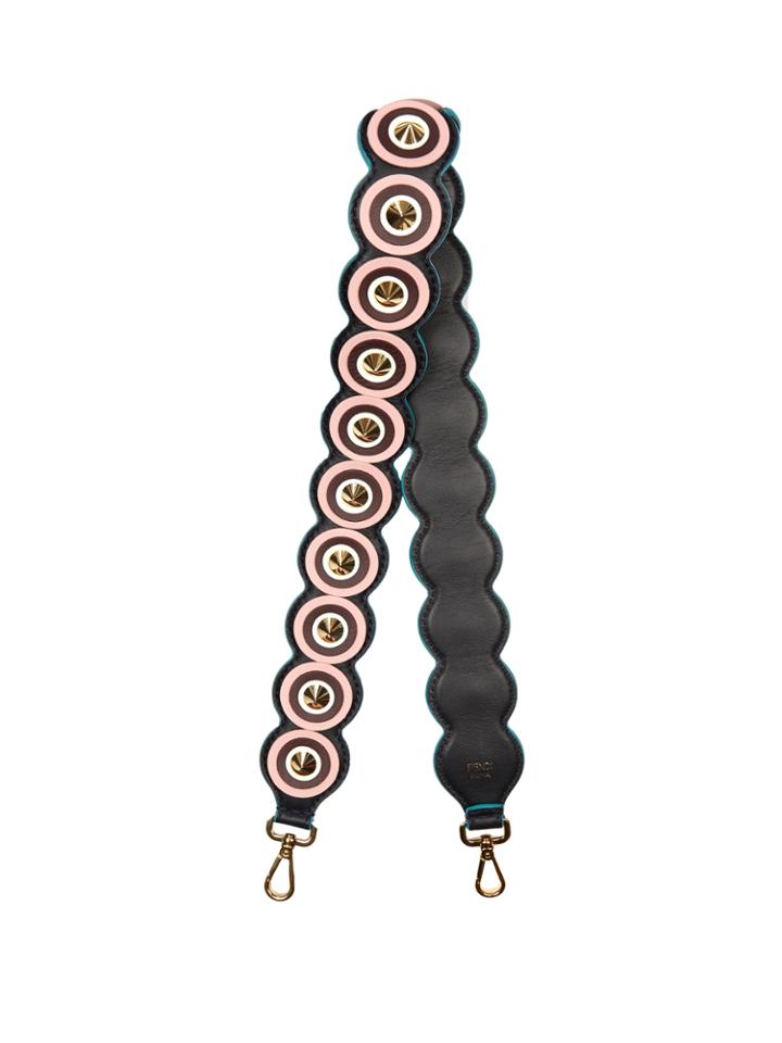 Fendi Strap You Circle-appliqu Leather Bag Strap