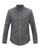 Matchesfashion.com Polo Ralph Lauren - Logo-embroidered Cotton-chambray Shirt - Mens - Grey