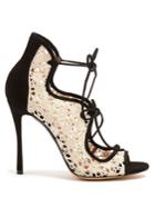 Tabitha Simmons Cali Lace And Suede Sandals