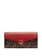 Matchesfashion.com Fendi - F Is Fendi Continental Leather Wallet - Womens - Red Multi