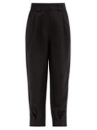 Matchesfashion.com Aje - Rarity Linen-blend Tapered Trousers - Womens - Black