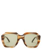 Matchesfashion.com Celine Eyewear - Square Tortoiseshell-effect Acetate Sunglasses - Womens - Light Brown