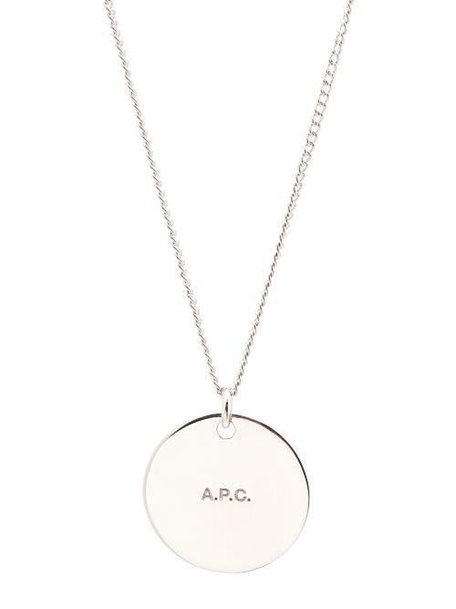 Matchesfashion.com A.p.c. - Eloi Logo Engraved Necklace - Mens - Silver