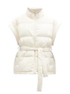 The Frankie Shop - Aspen Belted Down Gilet - Womens - Ivory