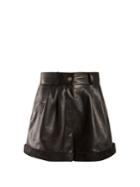 Saint Laurent High-rise Pleated Shorts