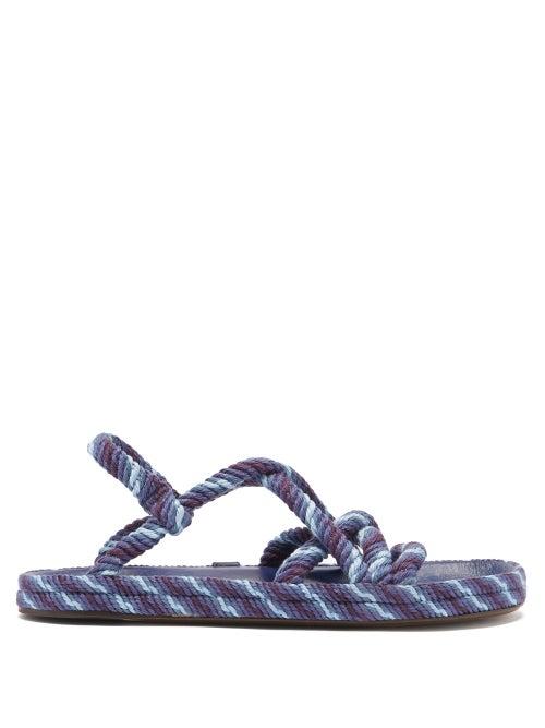 Matchesfashion.com Isabel Marant - Espa Rope Slingback Sandals - Womens - Blue Multi