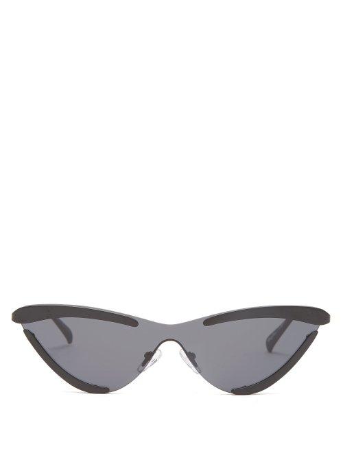 Matchesfashion.com Le Specs - The Scandal Cat Eye Sunglasses - Womens - Black