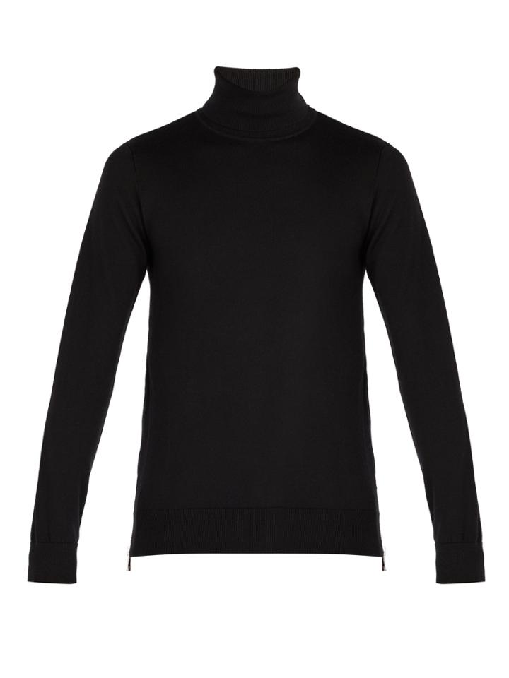 Balmain Embossed-coin Roll-neck Sweater