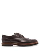 Matchesfashion.com Tod's - Perforated Leather Derby Brogues - Mens - Dark Brown