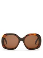 Celine Eyewear - Round Tortoiseshell-acetate Sunglasses - Womens - Tortoiseshell