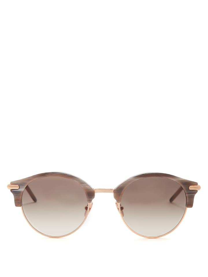 John Dalia David B. Rose-gold And Acetate Sunglasses