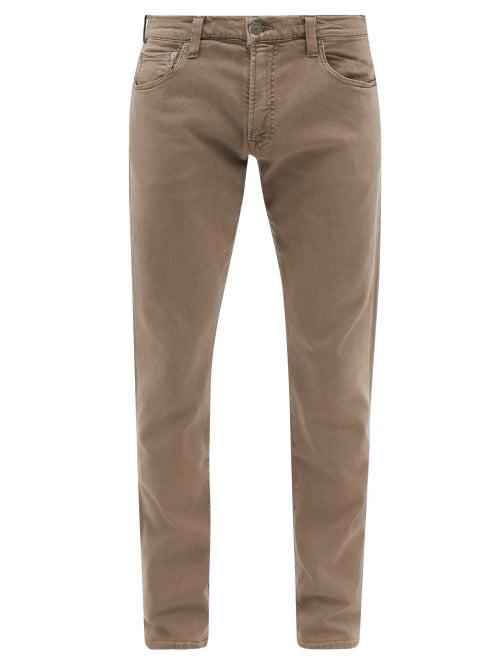 Citizens Of Humanity - Adler Garment-dyed Tapered-leg Jeans - Mens - Light Brown