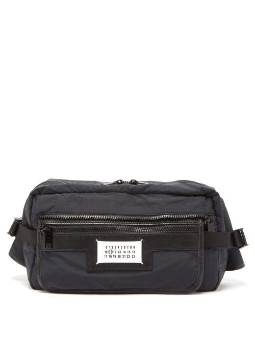 Matchesfashion.com Maison Margiela - Leather Trimmed Belt Bag - Mens - Black