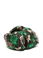 Matchesfashion.com Prada - Floral Jacquard Brocade Trapper Hat - Womens - Green