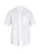 Balenciaga Short-sleeved Logo-jacquard Shirt