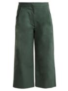 Adam Lippes High-waisted Stretch-cotton Culottes