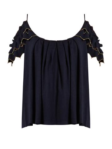 Alex Gore Browne Trapeze Wool And Cashmere-blend Top