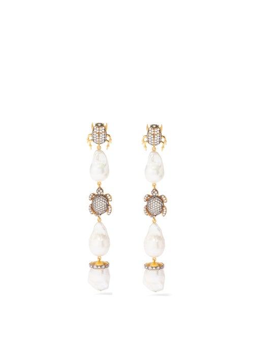 Begum Khan - Turtle 24kt Gold-plated Clip Earrings - Womens - Multi