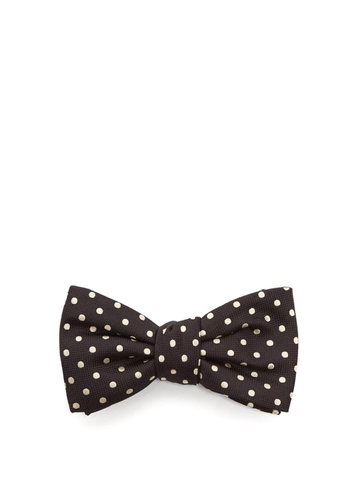 Alexander Mcqueen Polka-dot Jacquard Bow Tie