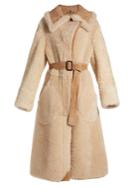 Burberry Oversized-collar Belted Shearling Coat