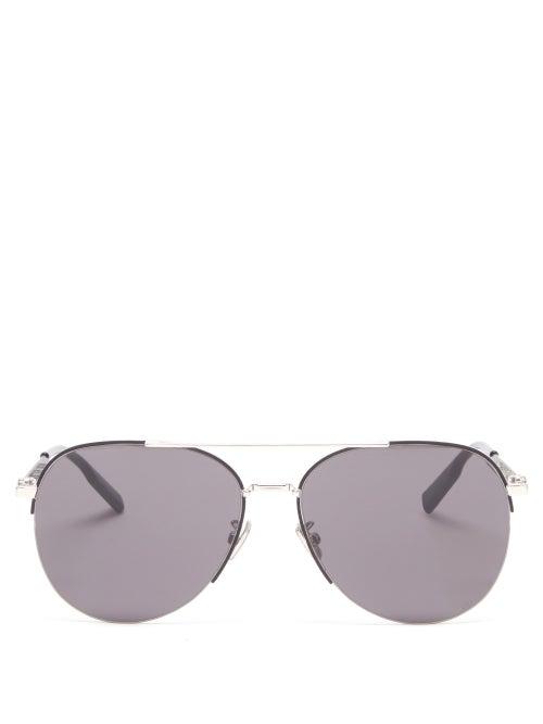 Matchesfashion.com Dior - Dior180 Aviator Metal Sunglasses - Mens - Black