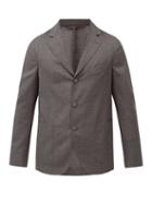 Matchesfashion.com Officine Gnrale - Amie Triple-buttoned Wool-fresco Blazer - Mens - Grey