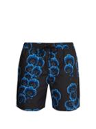 Matchesfashion.com Saturdays Nyc - Timothy Orchid Print Swim Shorts - Mens - Black
