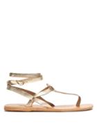 Matchesfashion.com Ancient Greek Sandals - Estia Leather Sandals - Womens - Gold