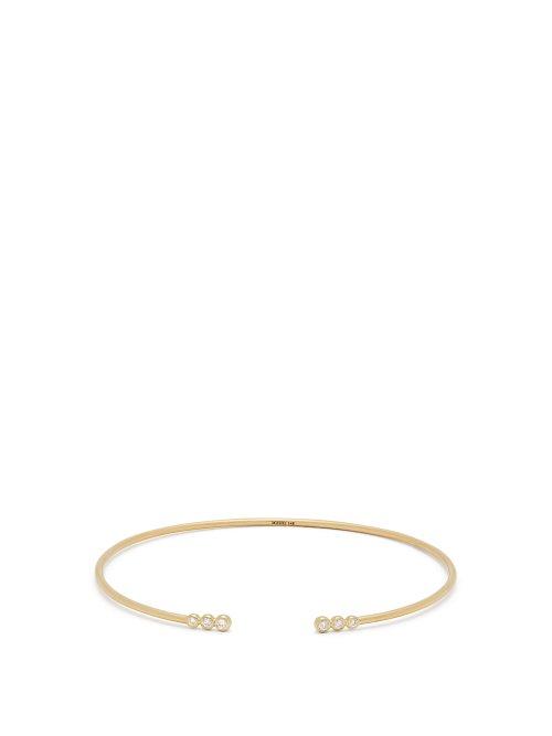 Matchesfashion.com Mizuki - Diamond Embellished Bracelet - Womens - Gold