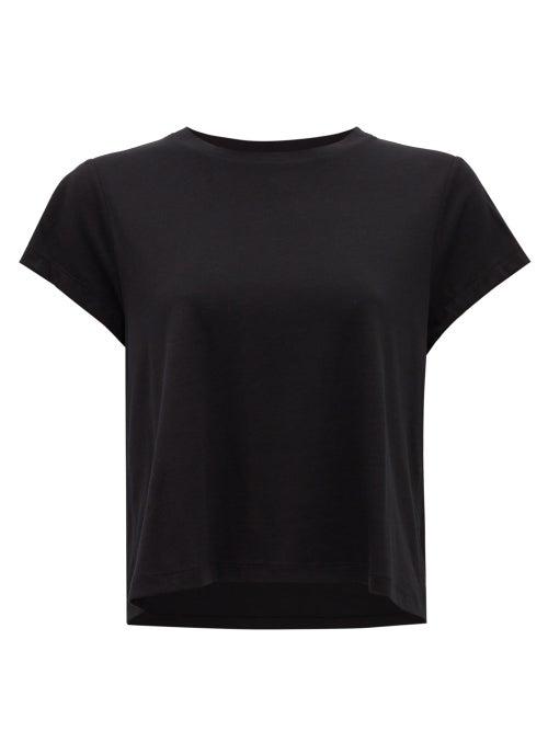 Matchesfashion.com Vaara - Nadia Cropped Jersey T-shirt - Womens - Black