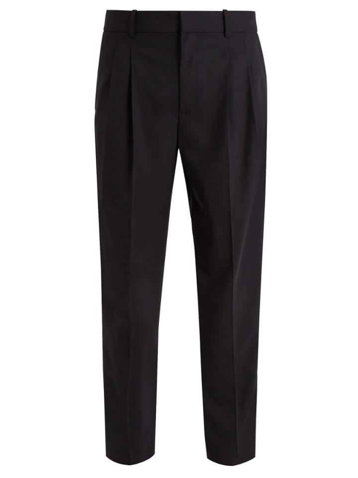 Faith Connexion Mid-rise Pleated Straight-leg Trousers