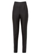 Matchesfashion.com Gabriela Hearst - Masto Silk Blend Trousers - Womens - Black