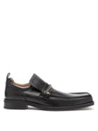 Matchesfashion.com Martine Rose - Chain Embellished Square Toe Leather Loafers - Mens - Black