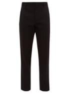 Matchesfashion.com Wardrobe. Nyc - Tapered Virgin Wool Crepe Trousers - Mens - Black