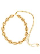 Matchesfashion.com Tohum - Puka Shell Charm 24kt Gold-plated Choker - Womens - Gold