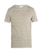 Matchesfashion.com Onia - Chad Linen Blend Jersey T Shirt - Mens - Grey